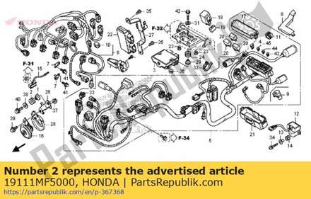 Grommet, reserve tank 19111MF5000 Honda