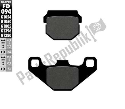 Plaquettes de frein semi-métalliques FD094G1054 Galfer