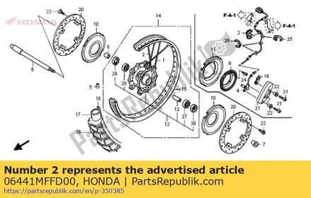 Spoke set b, fr. (a9x217.5) (inside) 06441MFFD00 Honda
