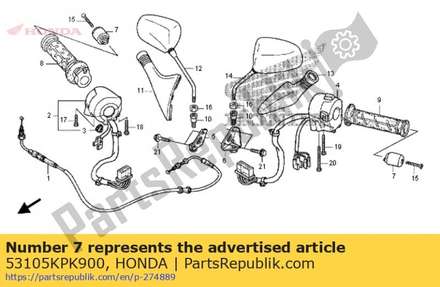 Weight, steering handle 53105KPK900 Honda