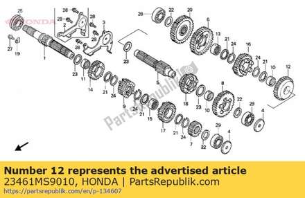 Gear, countershaft third (30t) 23461MS9010 Honda