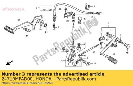 Arm comp., gear change 24710MFAD00 Honda