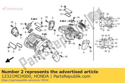 Cover,rr cylinder 12321MCH000 Honda