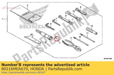 Wrench, box(p16) 89216MEA670 Honda