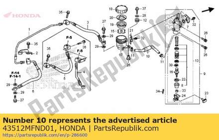 Hose comp., rr. brake mas 43512MFND01 Honda