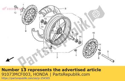 Bearing, radial ball, 22x47x14 91073MCF003 Honda