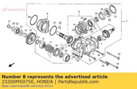 Nessuna descrizione disponibile al momento 23200MS9750 Honda