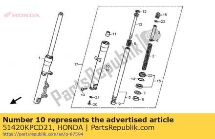 Case, r. bottom 51420KPCD21 Honda