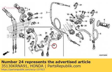 Schakelaar, motorstop & indicator 35130KRNA91 Honda