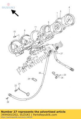 Cable assy,t.m. 3494001D02 Suzuki