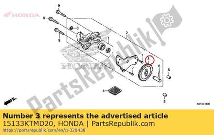 Gear, oil pump driven(30t) 15133KTMD20 Honda