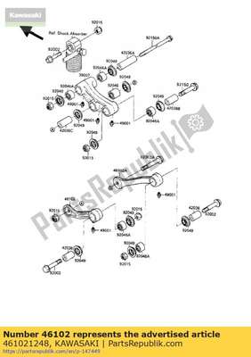 Rod,suspension,lh 461021248 Kawasaki