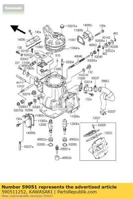 Gear-spur,main valve 590511252 Kawasaki