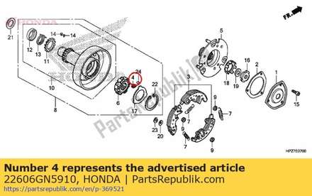 Spring, one way retainer 22606GN5910 Honda