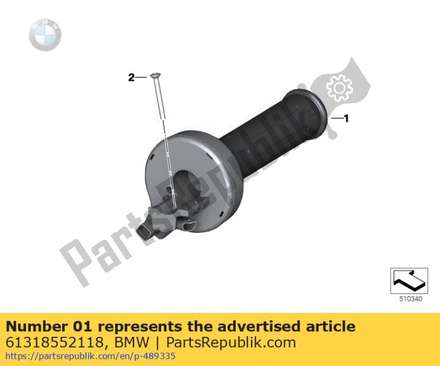 E-throttle grip - 5,5 ohm (from 08/2014) 61318552118 BMW