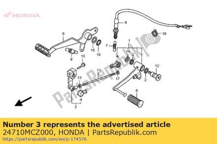 Arm comp., change 24710MCZ000 Honda