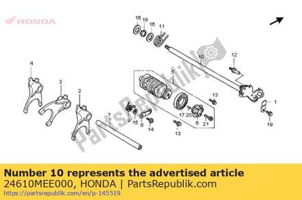 Spindle comp., gearshift 24610MEE000 Honda
