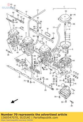 Screw,throttle 1360547070 Suzuki