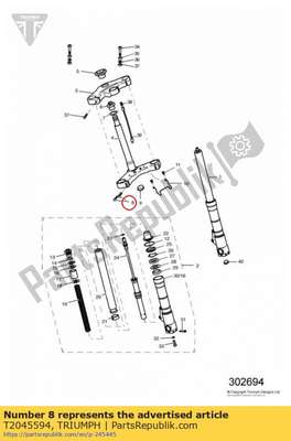 Spares kit, cap screws T2045594 Triumph