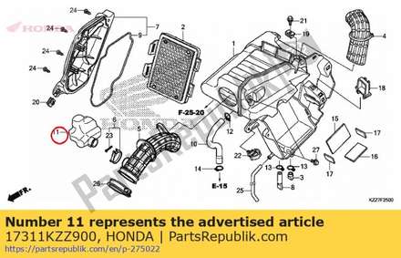 Resonator 17311KZZ900 Honda