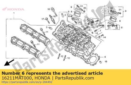 Insulator, carburetor 16211MAT000 Honda