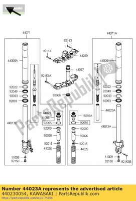 Cylinder-set-fork,rh zr750l7f 440230054 Kawasaki