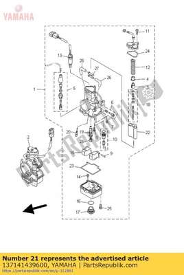 Jet, hoofd #480 137141439600 Yamaha