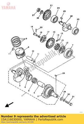 Kolbenringsatz (std) 15A116030000 Yamaha