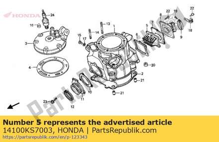 Reed valve assy 14100KS7003 Honda