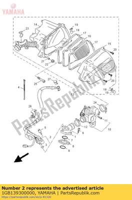 Pipe inlet assembly 1GB139300000 Yamaha