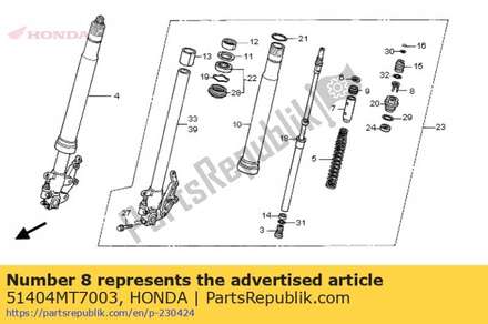 Plate comp., spring adjuster 51404MT7003 Honda