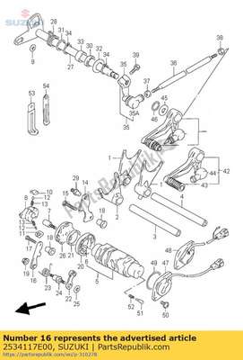 Guide,shift cam 2534117E00 Suzuki