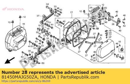 Cover comp., r. saddlebag 81450MAJG50ZA Honda