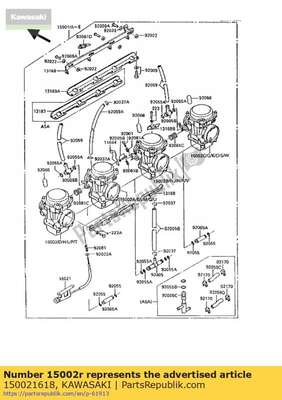 Carburetor,rh,inside 150021618 Kawasaki