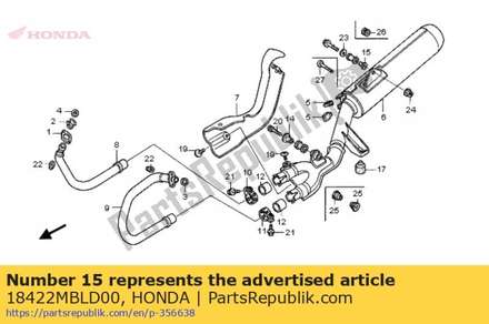 Collar, muffler mounting 18422MBLD00 Honda