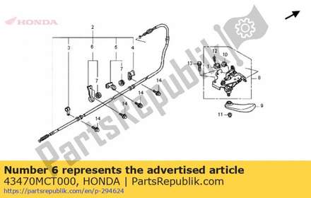 Guide assy., brake cable 43470MCT000 Honda
