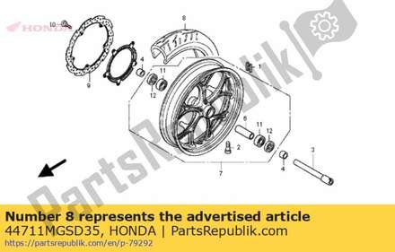 Tire, fr. (bridgestone) ( 44711MGSD35 Honda