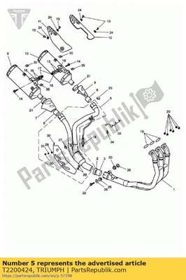Secondary, bolted assy T2200424 Triumph