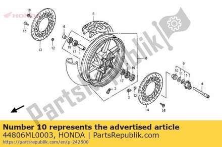 Gear, speedometer 44806ML0003 Honda