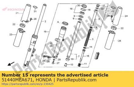 Pipe, seat 51440MEA671 Honda