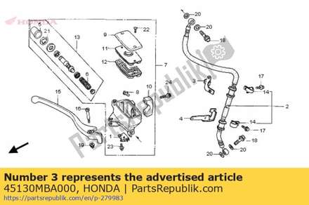 Clamper comp., fr. bremse 45130MBA000 Honda