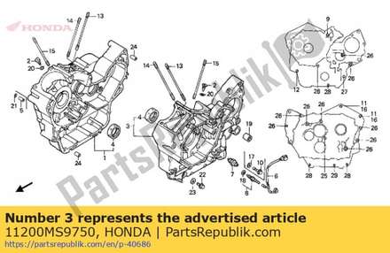 Crankcase comp.,l 11200MS9750 Honda