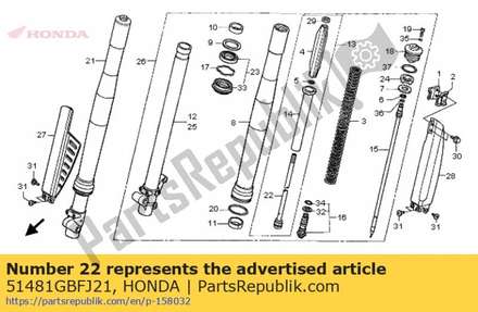 Rod comp., piston 51481GBFJ21 Honda