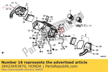 Rubber a, muffler mounting 18422KR3870 Honda