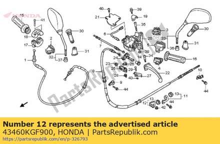 Guide assy., brake cable 43460KGF900 Honda
