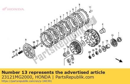 Versnelling, primaire aandrijving (32t) 23121MG2000 Honda
