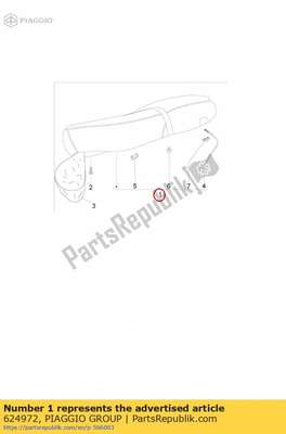 Saddle assembly 624972 Piaggio Group