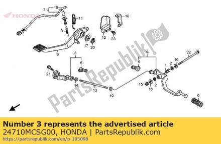 Arm comp., gear change 24710MCSG00 Honda