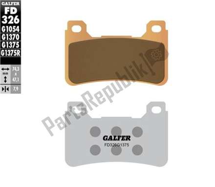 Hh sintered brake pads FD326G1375 Galfer