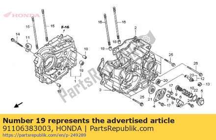 Lager, naald, 15mm (nt 91106383003 Honda